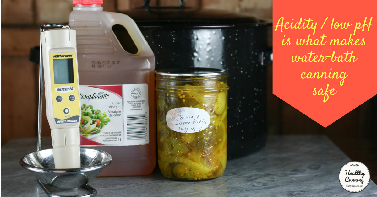 Acidity / low pH is what makes water bath canning safe Healthy Canning
