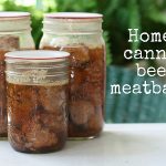 Home-canned beef meatballs