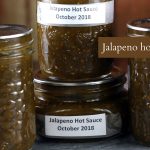 Jalapeno hot sauce in jars