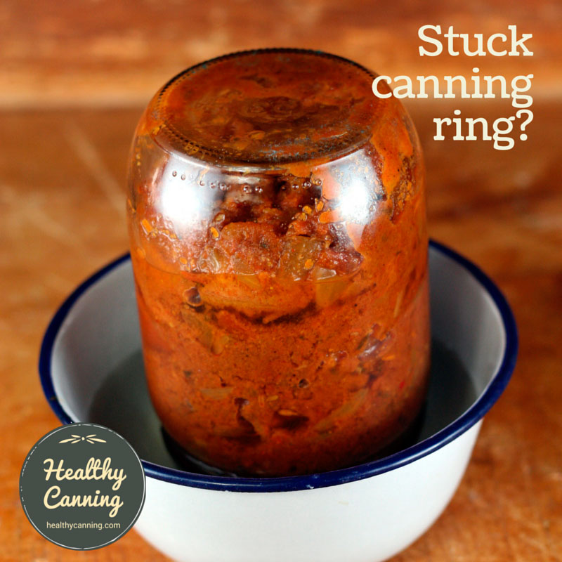 Dealing with stuck canning rings