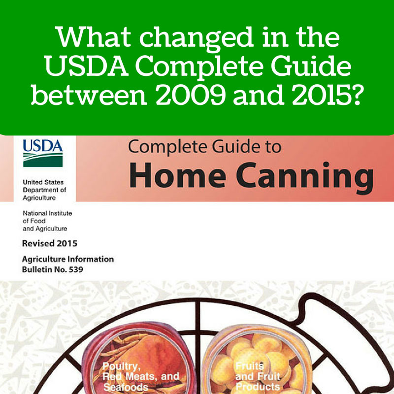 What changed in the USDA Complete Guide between 2009 and 2015?