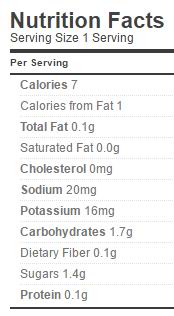 pickle slices nutrition regular