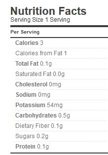 pickle slices nutrition