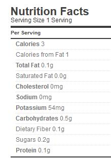 pickle slices nutrition